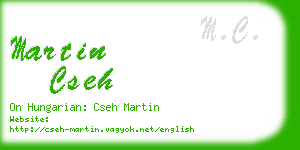 martin cseh business card